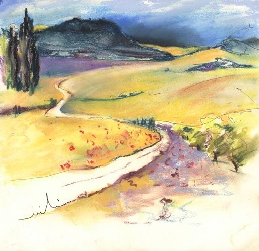 Ζωγραφική με τίτλο "Ribera del Duero 06" από Miki De Goodaboom, Αυθεντικά έργα τέχνης, Λάδι