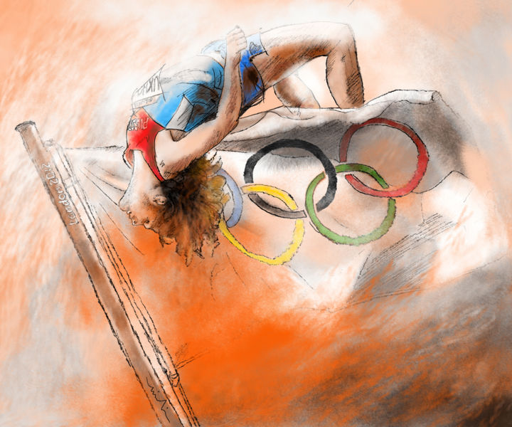 Olympics 2012 High Jump Gold Medal Ivan Ukhov (Sport Paintings)