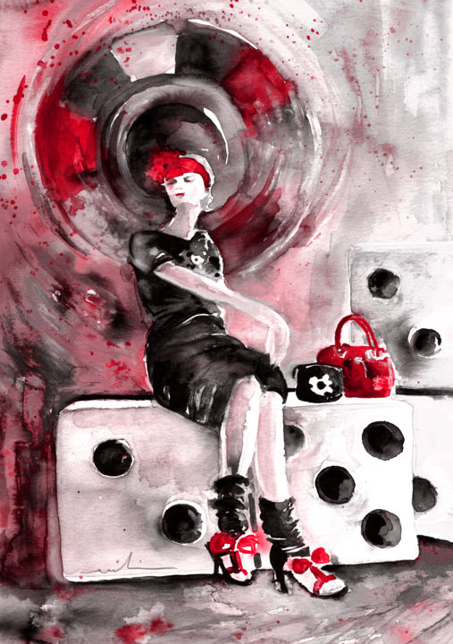 "Jeux de Seduction i…" başlıklı Tablo Miki De Goodaboom tarafından, Orijinal sanat, Petrol