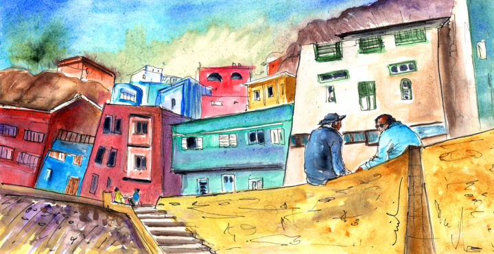 「Puerto de Sardina 02」というタイトルの絵画 Miki De Goodaboomによって, オリジナルのアートワーク, オイル