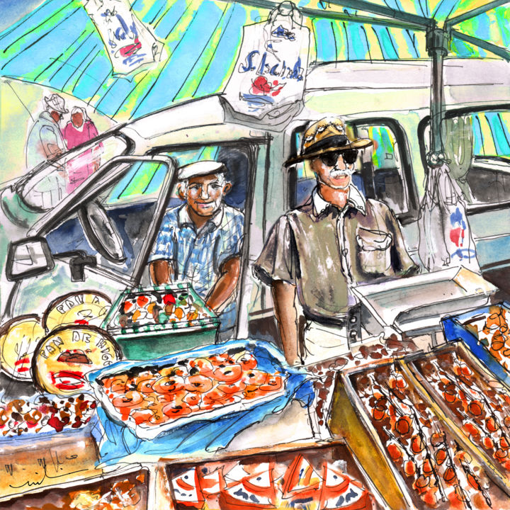Painting titled "The Nutty Boys From…" by Miki De Goodaboom, Original Artwork, Watercolor