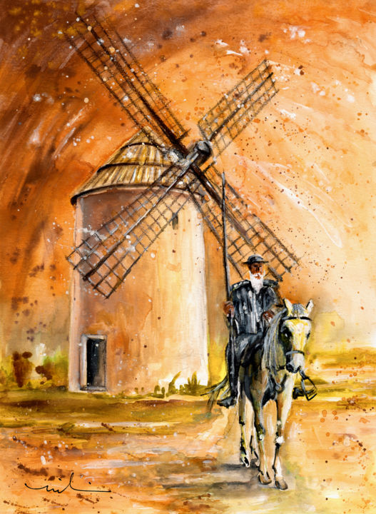 Painting titled "La Mancha Authentic" by Miki De Goodaboom, Original Artwork, Watercolor