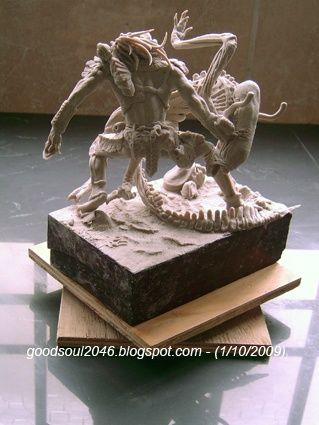 Skulptur mit dem Titel "Avp Sculpture" von Goodsoul2046, Original-Kunstwerk