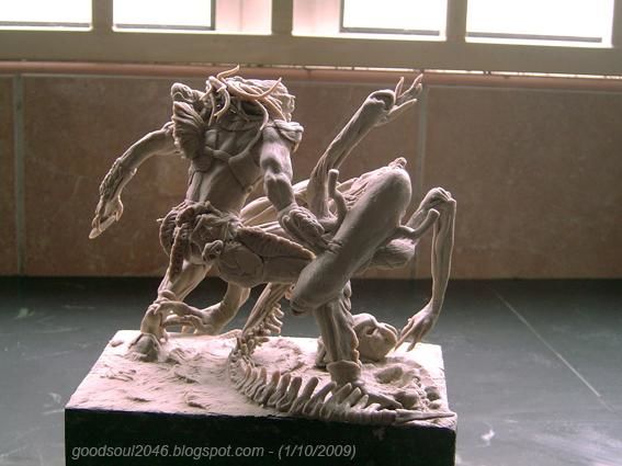 Skulptur mit dem Titel "Avp Sculpture" von Goodsoul2046, Original-Kunstwerk, Keramik