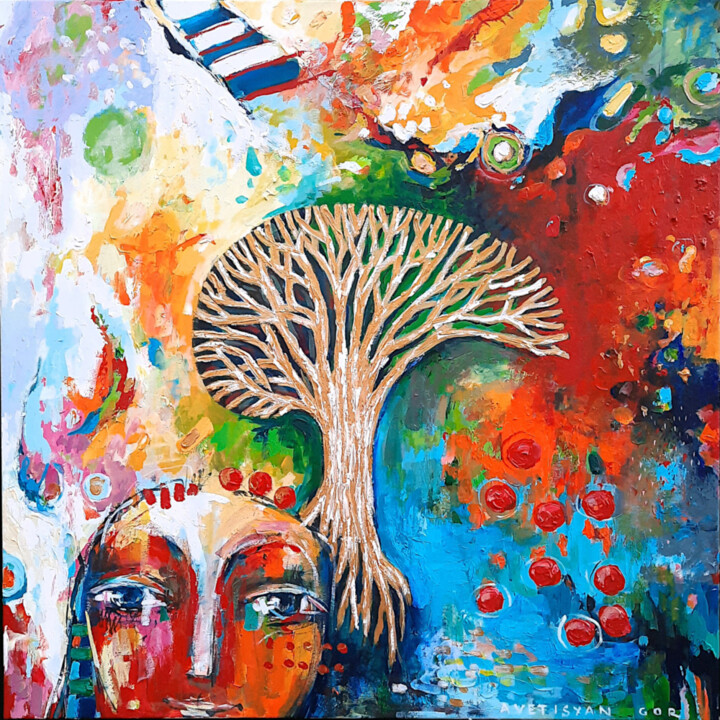 Painting titled "Spirit & Dream" by Gor Avetisyan, Original Artwork, Acrylic