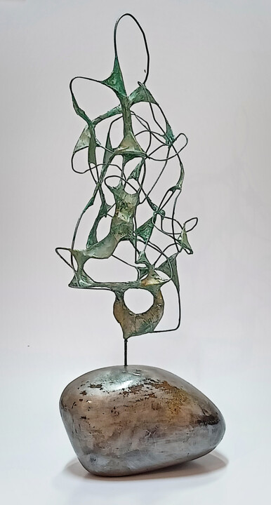 Sculpture titled "Magic Sailboat" by Gor Avetisyan, Original Artwork, Metals