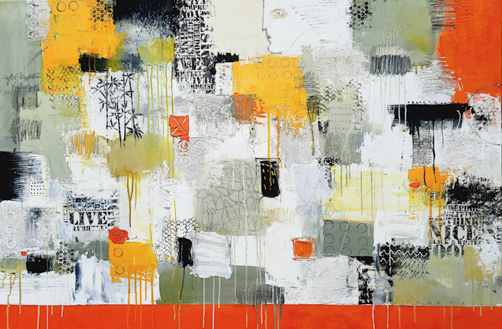 Pittura intitolato "Soft abstraction II" da Tamara Bakhsinyan, Opera d'arte originale, Acrilico