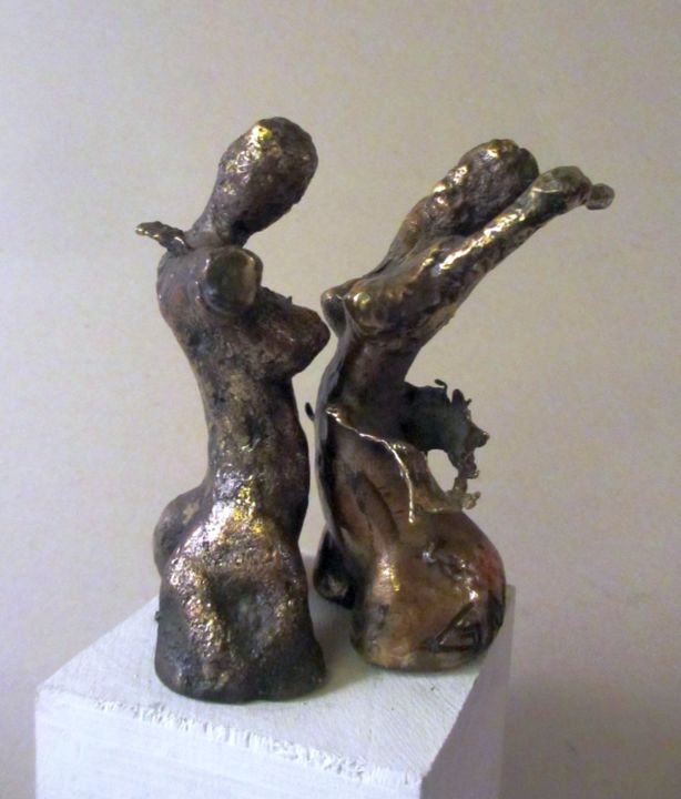 Sculptuur getiteld "Neither tango nor t…" door Goran Nemarnik, Origineel Kunstwerk, Bronzen