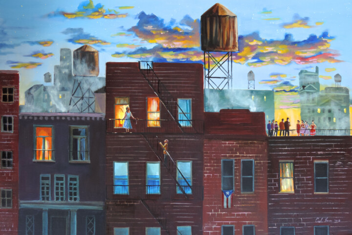 Painting titled "West Side Story" by Gordon Bruce, Original Artwork, Oil