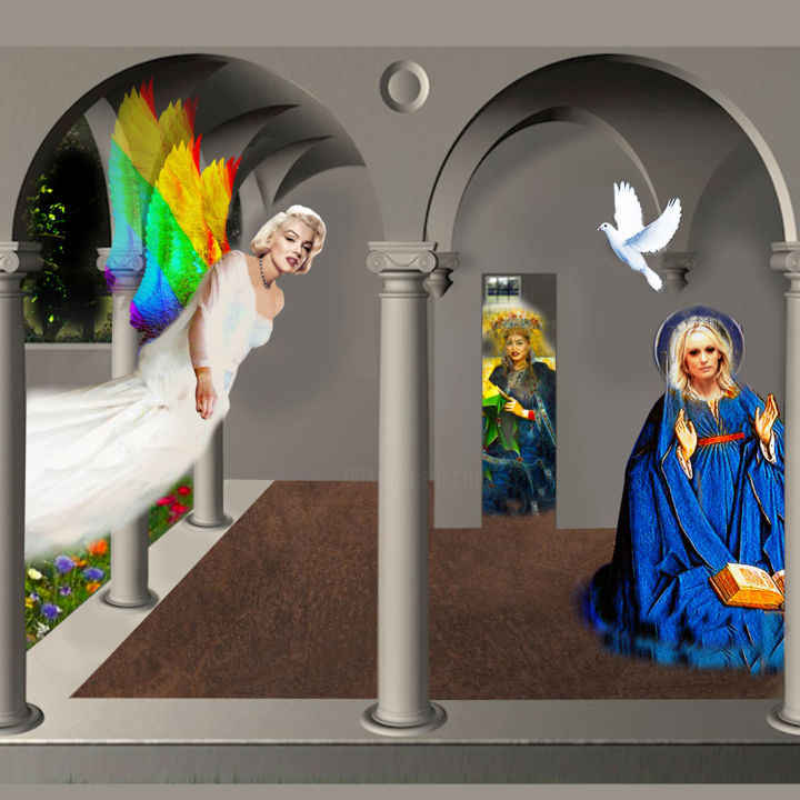 Digital Arts titled "The Wrong Madonna" by Gordon Coldwell, Original Art, Digital Painting