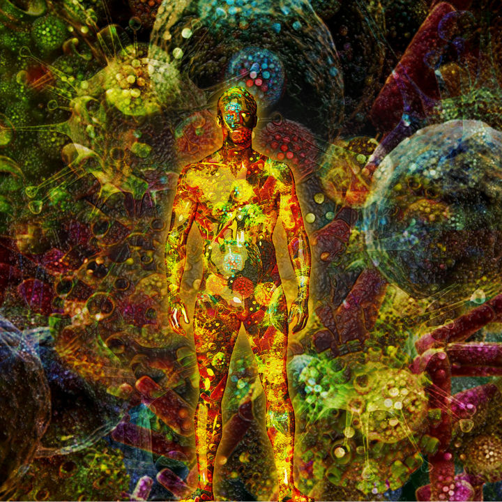 Цифровое искусство под названием "The Birth of Adam" - Gordon Coldwell, Подлинное произведение искусства, Цифровая живопись