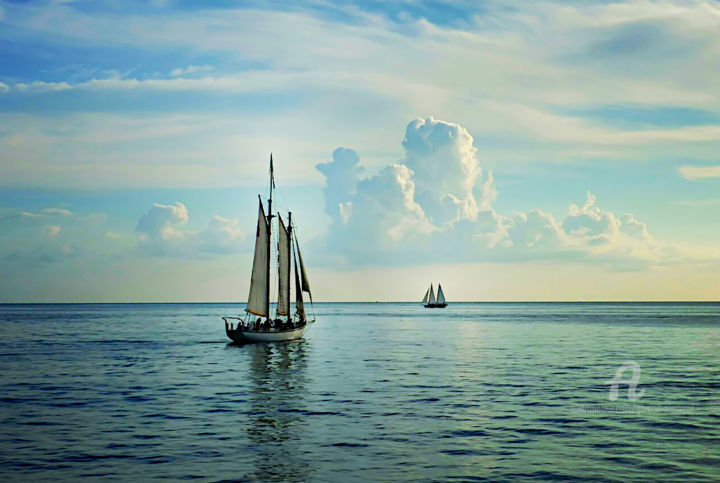 Photographie intitulée "sailboats florida" par Gor Don(Gnie), Œuvre d'art originale, Photographie numérique