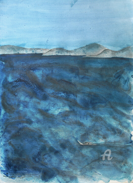 Malerei mit dem Titel "Moving Waters" von Gordonartist1, Original-Kunstwerk, Acryl