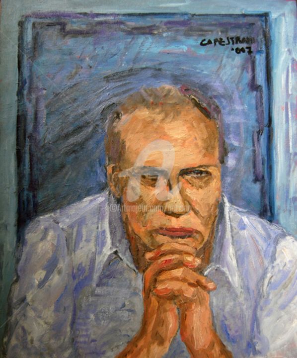 Painting titled "Giorgio Albertazzi" by Bruno, Original Artwork, Oil