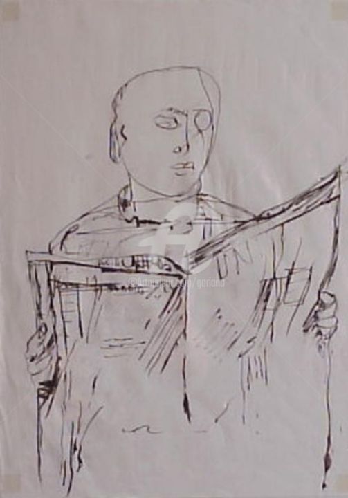 Drawing titled "bruno.jpg" by Bruno, Original Artwork, Ink