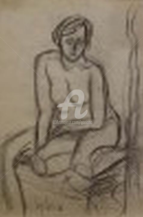 Drawing titled "sissy" by Bruno, Original Artwork, Charcoal