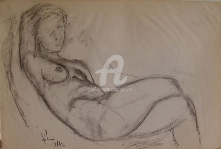 Disegno intitolato "sissy" da Bruno, Opera d'arte originale, Carbone