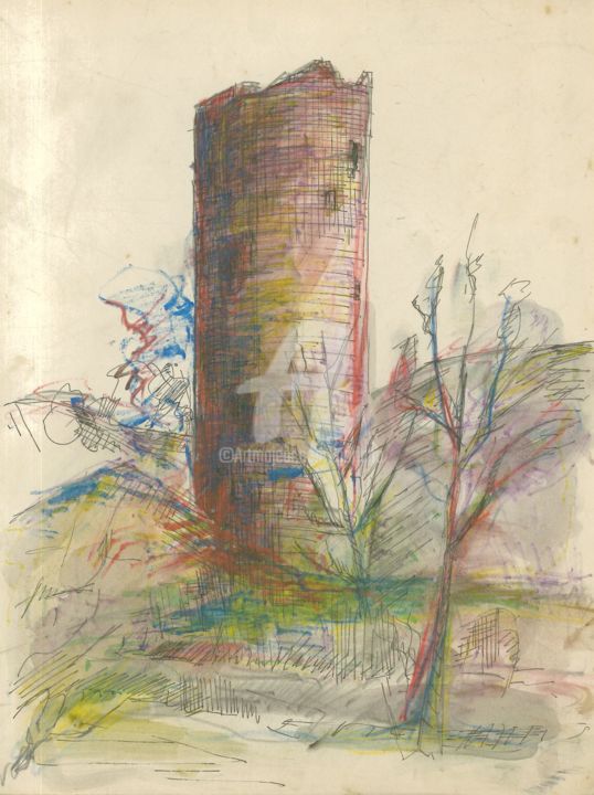 Disegno intitolato "studio-la-torre-di-…" da Bruno, Opera d'arte originale, Altro