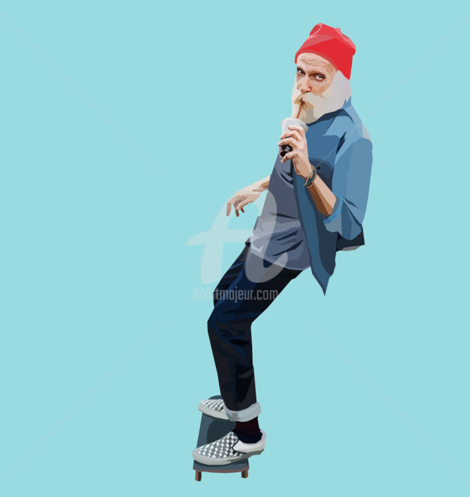 Arts numériques intitulée "Young oldman" par Dinimitro, Œuvre d'art originale, Travail numérique 2D