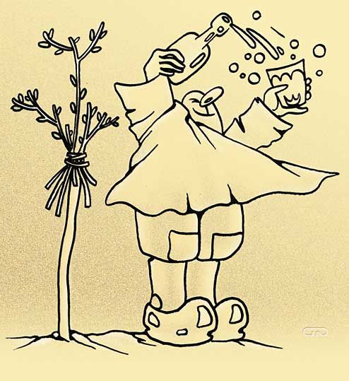 Dibujo titulada "Весна !" por Goshanik, Obra de arte original
