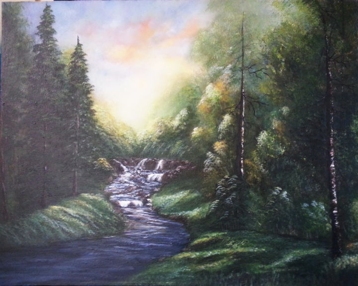 「Woods II」というタイトルの絵画 Malgorzata Kuraczykによって, オリジナルのアートワーク