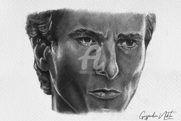 Drawing titled "American psycho.jpg" by Ekaterina Lazebnaia, Original Artwork, Pencil