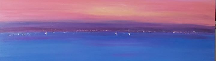 Peinture intitulée "COULEUR DU SOIR" par Gosselin Michele, Œuvre d'art originale, Acrylique