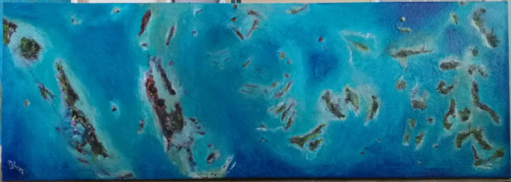 Painting titled "Vue pacifique" by Natalia Gosz, Original Artwork, Acrylic