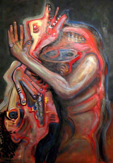 Peinture intitulée "seres 6" par Goto, Œuvre d'art originale, Huile