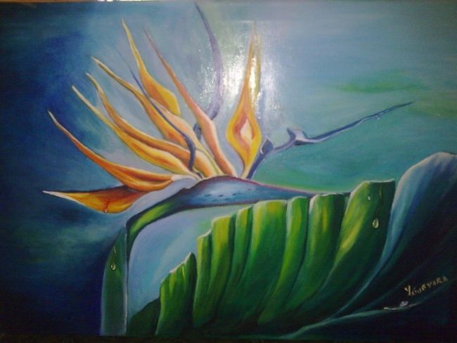 Peinture intitulée "Ave del Paraiso Nat…" par Yumira Guevara, Œuvre d'art originale