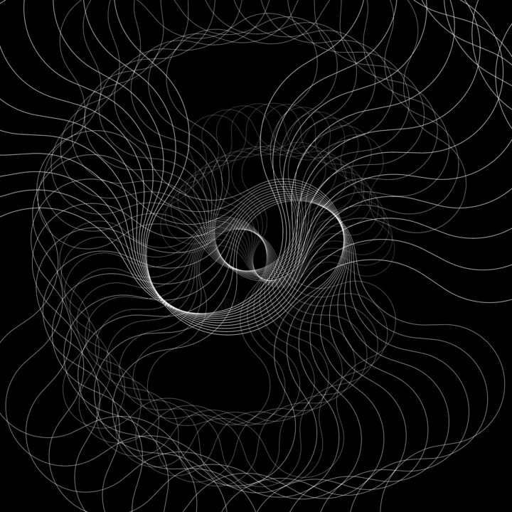Цифровое искусство под названием "Wavy Lines (Pendulu…" - Gottlib Rozov-Severskiy, Подлинное произведение искусства, 2D Цифр…