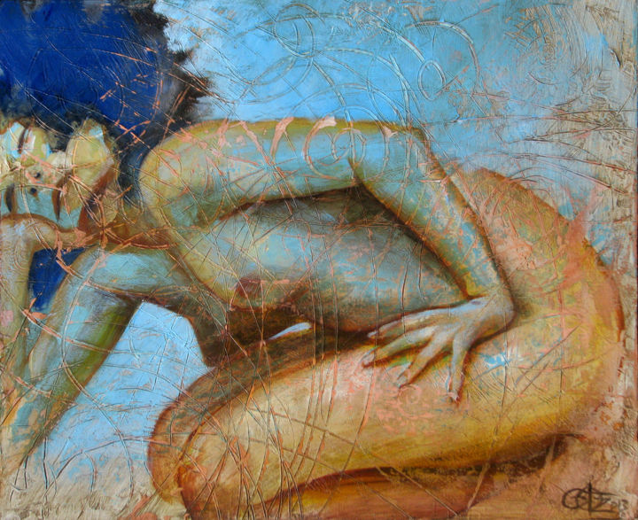 Pittura intitolato "Afro" da Gotz, Opera d'arte originale, Acrilico