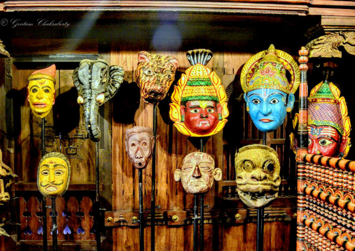Photography titled "Many Masks no Face!" by Goutam Chakraborty, Original Artwork