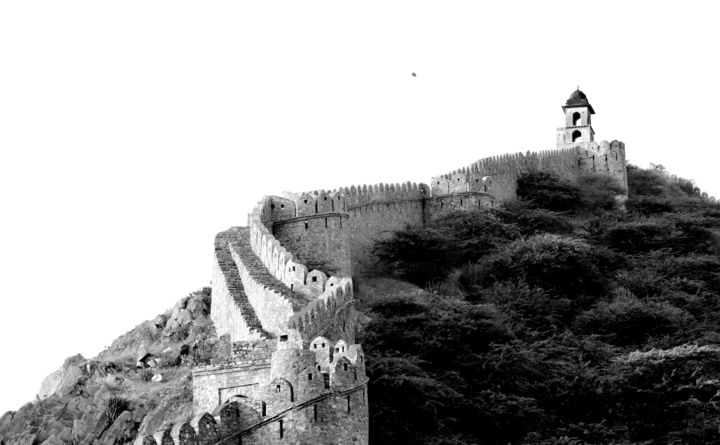 Photographie intitulée "Fort of Rajasthan -…" par Goutam Chakraborty, Œuvre d'art originale, Photographie numérique
