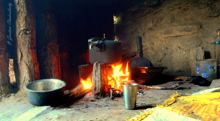 Photography titled "Humble Kitchen!" by Goutam Chakraborty, Original Artwork