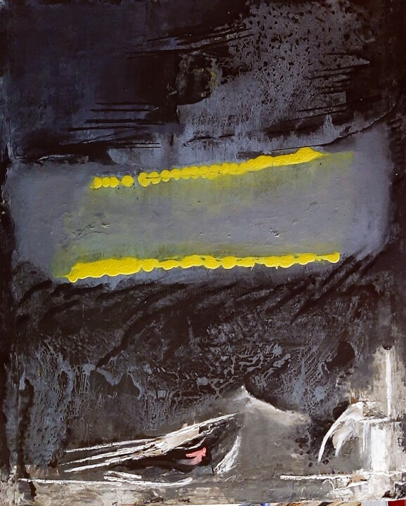 Malerei mit dem Titel "Interno interattivo…" von Giovanni Greco, Original-Kunstwerk, Emaille