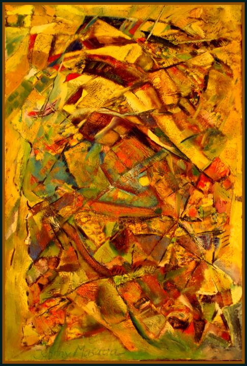 Malerei mit dem Titel "kandinsky-ante-port…" von Johnny Masada, Original-Kunstwerk, Öl