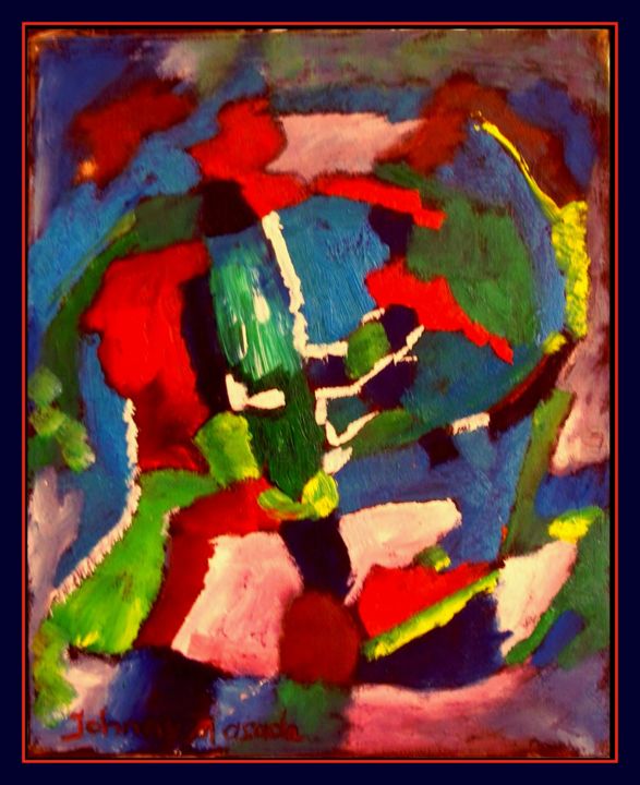 Malarstwo zatytułowany „running colours” autorstwa Johnny Masada, Oryginalna praca, Olej