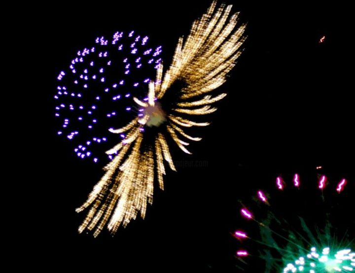 Photography titled "Fireworks"SpaceCap"" by George Query, Original Artwork