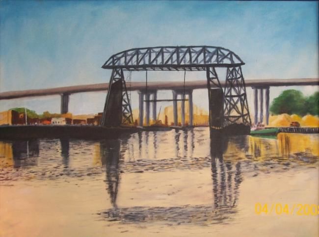 Pintura titulada "Puente de la Boca" por Graciela Barba, Obra de arte original