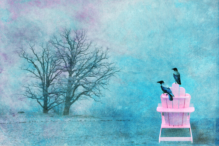 Digital Arts titled "Resting Crows" by Randi Grace Nilsberg, Original Artwork, Digital Photography