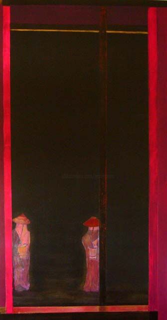 Malarstwo zatytułowany „Ailleurs II” autorstwa Gracianne Vallet, Oryginalna praca, Olej