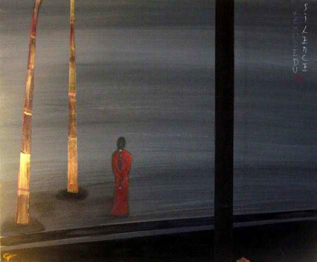 Painting titled "Le Monde du silence" by Gracianne Vallet, Original Artwork, Oil