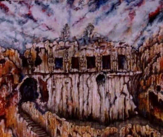 Pittura intitolato ""Un Lugar en el Mun…" da Graciela Diaz Zaid, Opera d'arte originale