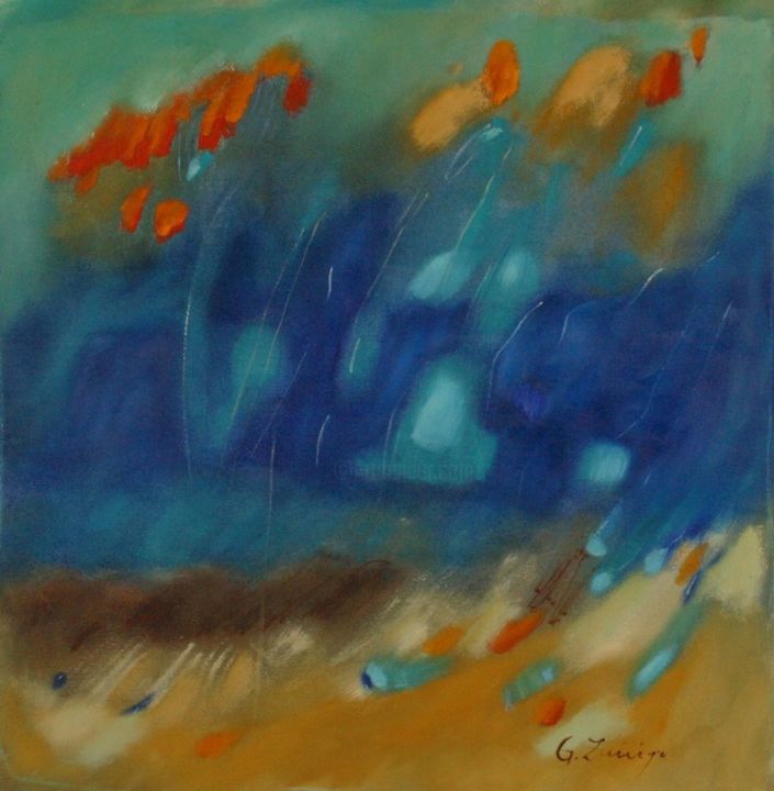 Peinture intitulée "De Mar" par Graciela Zúñiga, Œuvre d'art originale, Huile
