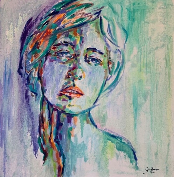 Schilderij getiteld "She learned to valu…" door Grady Zeeman, Origineel Kunstwerk, Olie