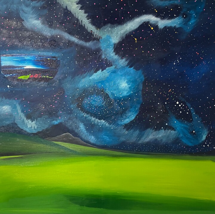 Painting titled "Time Travel" by Graeme Callaghan, Original Artwork, Acrylic