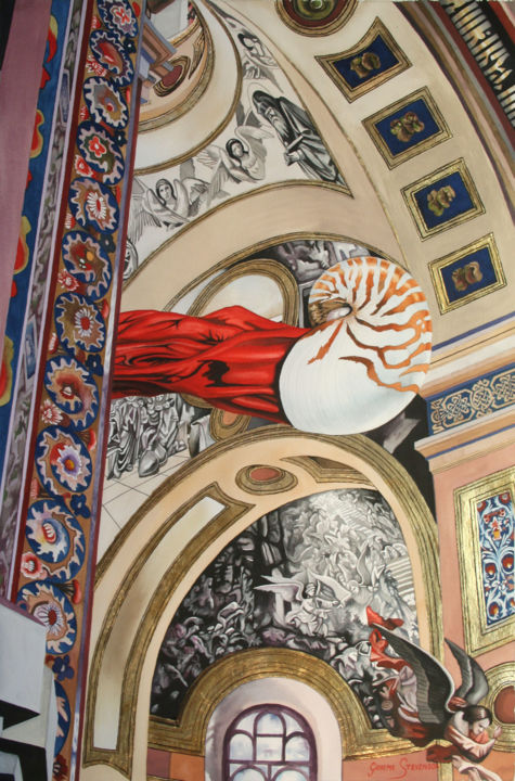 Painting titled "The Nature of Fibon…" by Graeme Stevenson, Original Art, Watercolor