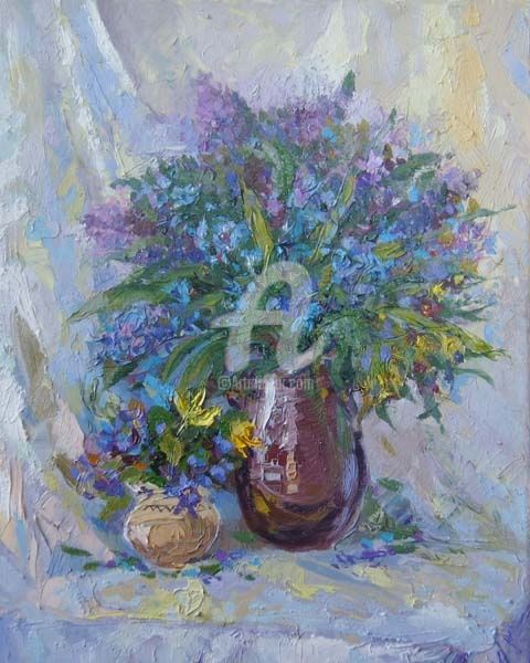 Painting titled "букет,bouquet" by Andrei Kreminskii, Original Artwork, Oil
