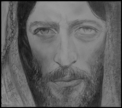 Drawing titled "Isus" by Victor Covaliov, Original Artwork